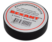 Изолента Rexant 19мм x 25м черная