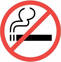 Наклейка Запрещается курить 150x150 мм