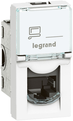 Розетка компьютерная UTP Legrand Mosaic для кабель-канала Metra 1-м. 1 мод. RJ45 5e белый Legrand — купить по цене от 1&nbsp;000 ₽ | ПрофБезопасность