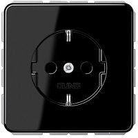 Розетка с заземлением без рамки Jung CD500 1-м. черный Jung — купить по цене от 2&nbsp;029 ₽ | ПрофБезопасность