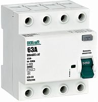 Выключатель дифференциального тока УЗО DeKraft УЗО-03 4п 63А 300мА 6,0кА тип AC 