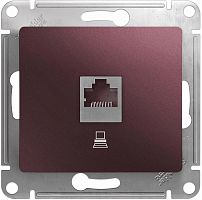 Розетка компьютерная без рамки Systeme Electric Glossa 1-м. RJ45 5e баклажан