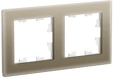 Рамка универсальная Systeme Electric AtlasDesign Nature 2-м. стекло шампань