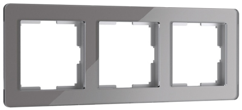 Рамка универсальная Werkel Acrylic 3-м. стекло графит Werkel — купить по цене от 1&nbsp;590 ₽ | ПрофБезопасность