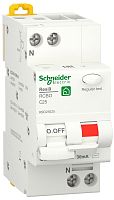 Автомат дифференциального тока АВДТ Schneider Electric Resi9 2п 25А 30мА 6кА C тип AC