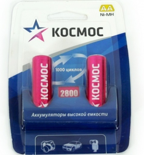 Аккумулятор Космос R6 NI-MN 2800мА.ч BP-2 (блист.2шт) AA, Космос, купить, цена, доставка, безопасность Аккумулятор Космос R6 NI-MN 2800мА.ч BP-2 (блист.2шт) AA Космос — купить по цене от 660 ₽ | ПрофБезопасность