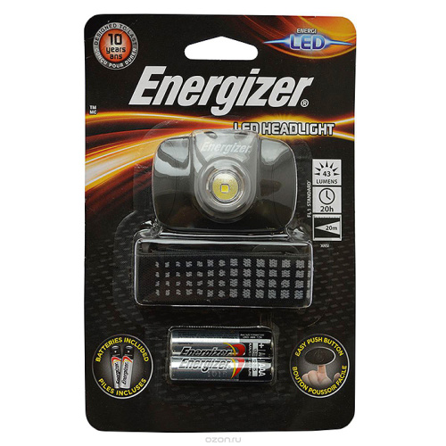 Фонарь налобный Energizer LED Headlight 2AAA Черный, Energizer, купить, цена, доставка, безопасность Фонарь налобный Energizer LED Headlight 2AAA Черный Energizer — купить по цене от 620 ₽ | ПрофБезопасность