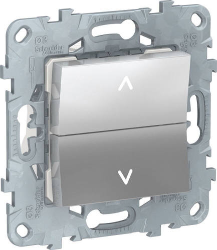 Выключатель жалюзи без фиксации без рамки Schneider Electric Unica New 2-кл. алюминий Schneider Electric — купить по цене от 2&nbsp;421 ₽ | ПрофБезопасность