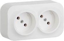 Розетка без заземления накладная Legrand Quteo 2-м. белый