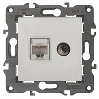 Розетка RJ45+TV Оконечной без рамки Эра Elegance 1-м. белый