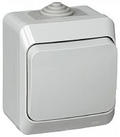 Выключатель накладной Systeme Electric Этюд 1-кл. IP44 серый