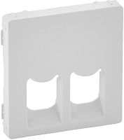 Лицевая панель Legrand Valena Life для 2-м. розетки RJ11/RJ45 белый