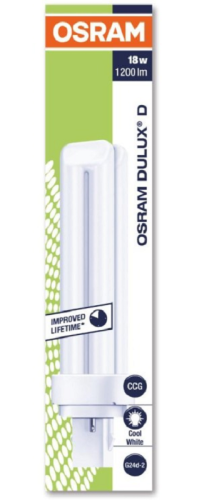 Лампа энергосберегающая Osram КЛЛ 18Вт Dulux D 18/840 2p G24d-2, Osram, купить, цена, доставка, безопасность Лампа энергосберегающая Osram КЛЛ 18Вт Dulux D 18/840 2p G24d-2 Osram — купить по цене от 400 ₽ | ПрофБезопасность