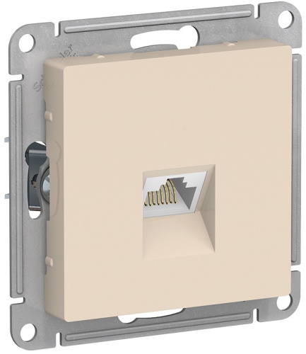 Розетка компьютерная без рамки Systeme Electric AtlasDesign 1-м. RJ45 5e бежевый