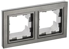 Рамка универсальная IEK Brite РУ-2-БрШ-44 2-м. IP44 шампань
