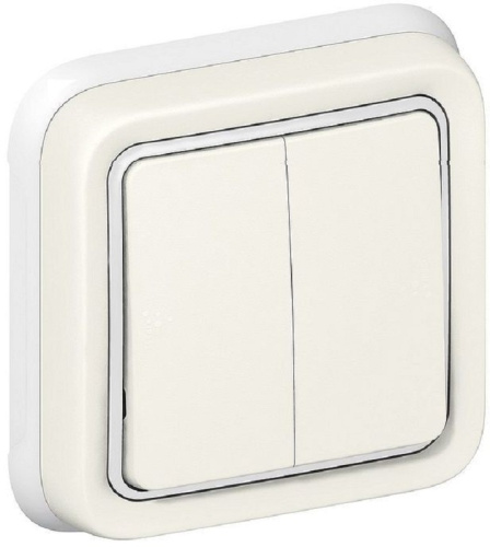 Переключатель с рамкой Legrand Plexo 2-кл. проходной IP55 белый Legrand — купить по цене от 2&nbsp;934 ₽ | ПрофБезопасность