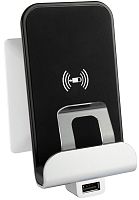 Беспроводное зарядное устройство + USB Legrand Valena Life 2400мА антрацит