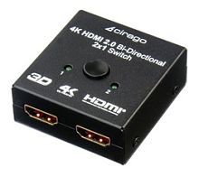 HDMI 2.0 сплиттер-свитчер двусторонний 1-2, 2-1