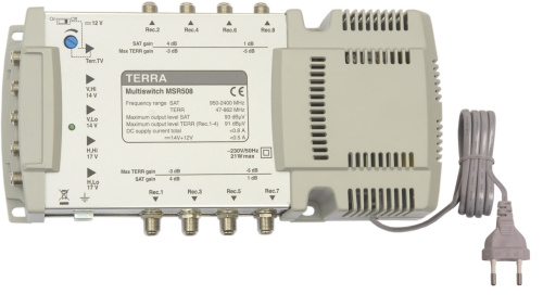 Мультисвитч оконечный Terra MSR508 TERRA — купить по цене от 8&nbsp;900 ₽ | ПрофБезопасность