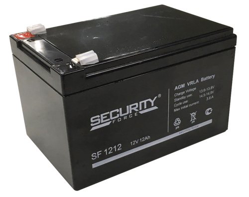 Аккумулятор SF 1212 12-12 Security Force — купить по цене от 2&nbsp;410 ₽ | ПрофБезопасность