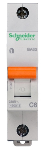 Выключатель автоматический Schneider Electric Домовой 1п C 6А ВА63 4.5кА фото 2