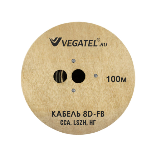 Кабель радиочастотный Vegatel 8D/FB PVC (100м) LSZH, ГОСТ, черный картинка фото 2