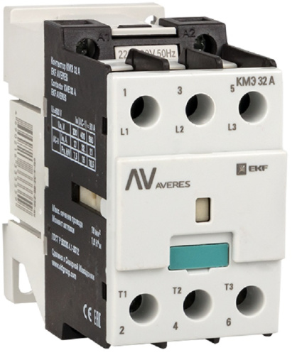 Контактор EKF Averes КМЭ 3п 3НО 32А 400В тип АС3 