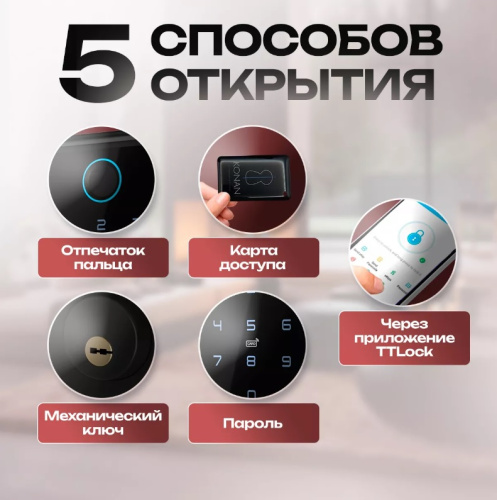 Электронный замок Konan Z3 MAX, TTLock, купить, цена, доставка, безопасность фото 8 Электронный замок Konan Z3 MAX TTLock — купить по цене от 17 590 ₽ | ПрофБезопасность фото 8