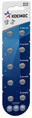 Элемент питания для часов Космос AG3 LR41 (блист.10 шт) (батарейка)
