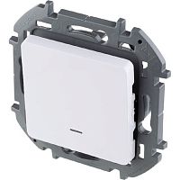 Выключатель с подсветкой без рамки Legrand Inspiria 1-кл. белый