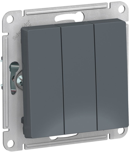 Выключатель без рамки Systeme Electric AtlasDesign 3-кл. грифель