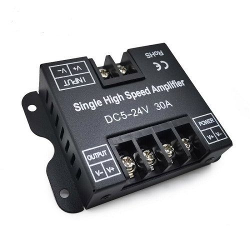 Повторитель усилитель сигнала одноканальный HS 4L-AMPL-30A-1CH-M 5/12/24В 30A 150/360/720Вт IP20  — купить по цене от 1&nbsp;000 ₽ | ПрофБезопасность
