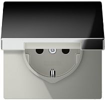 Розетка с заземлением без рамки Jung LS990 metal 1-м. крышка шторки для IP44 хром Jung — купить по цене от 38&nbsp;324 ₽ | ПрофБезопасность