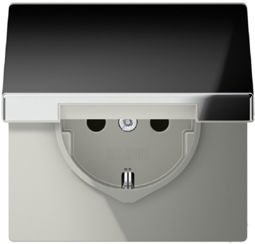 Розетка с заземлением без рамки Jung LS990 metal 1-м. крышка шторки для IP44 хром Jung — купить по цене от 38&nbsp;324 ₽ | ПрофБезопасность