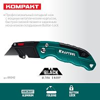 Нож технический KRAFTOOL Helfer  корпус металл, выдвижное трапециевидное лезвие 18 мм