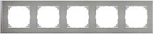 Рамка универсальная Schneider Electric Merten M-Pure Decor 5-м. нержавеющая сталь/алюминий