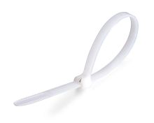 Стяжки нейлоновые Fortisflex КСЗ 5x300 (б) (100шт.) с зубом из нержавеющей стали