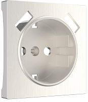 Лицевая панель Werkel для 1-м. розетки 220В+2хUSB перламутровый рифленый