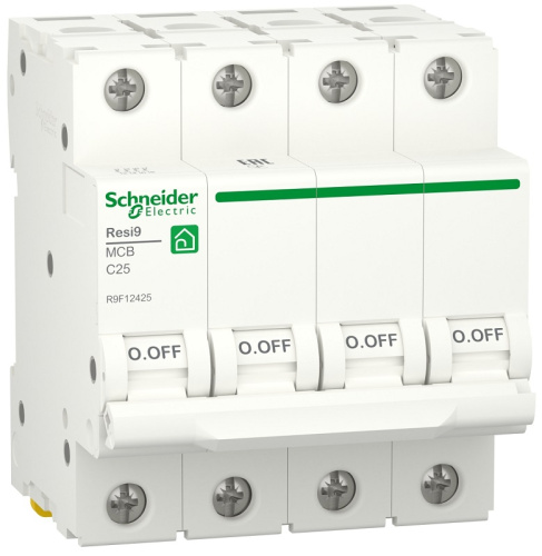 Выключатель автоматический Schneider Electric Resi9 4п 25A C 6кА 