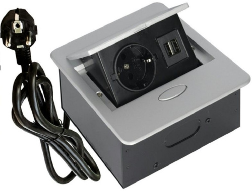 Розетка встраеваемая полуавтоматическая Sete 1-м.+2xUSB 138х108х67мм серый Sete — купить по цене от 5&nbsp;440 ₽ | ПрофБезопасность