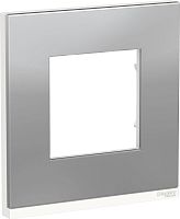 Рамка горизонтальная Schneider Electric Unica Studio Pure 1-м. металл алюминий матовый/белый Schneider Electric — купить по цене от 1&nbsp;981 ₽ | ПрофБезопасность