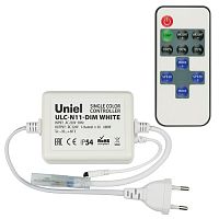 Диммер для светодиодной ленты Uniel ULC-N11-DIM WHITE 220В 2,7А 600Вт ПДУ IP20 Пластик Uniel — купить по цене от 2&nbsp;160 ₽ | ПрофБезопасность