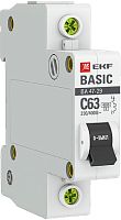 Выключатель автоматический EKF Basic ВА47-29 1п 63А C 4.5кА