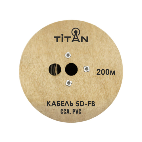 Кабель радиочастотный Vegatel 5D/FB PVC (200м) Titan, черный картинка фото 2