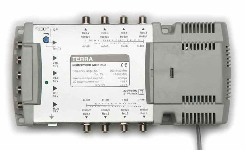 Мультисвитч оконечный Terra MSR508 TERRA — купить по цене от 8&nbsp;900 ₽ | ПрофБезопасность фото 2
