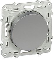 Переключатель без рамки Schneider Electric Odace 1-кл. перекрестный алюминий