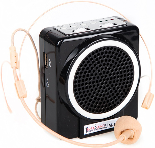 Усилитель голоса поясной TerraSound M-180 черный