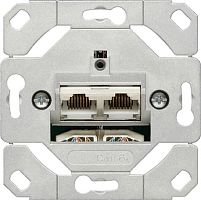 Розетка компьютерная без накладки без рамки Gira System55 2-м. RJ45 6e Gira — купить по цене от 3&nbsp;480 ₽ | ПрофБезопасность