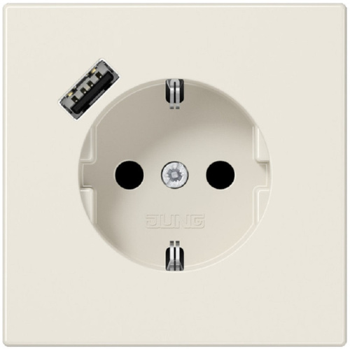 Розетка с заземлением +1хUSB тип A без рамки Jung LS990 1-м. бежевый, Jung, купить, цена, доставка, безопасность Розетка с заземлением +1хUSB тип A без рамки Jung LS990 1-м. бежевый Jung — купить по цене от 28 612 ₽ | ПрофБезопасность
