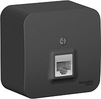 Розетка компьютерная накладная Systeme Electric Blanca 1-м. RJ45 5e антрацит